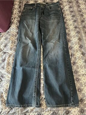BKE Men’s Relaxed Jeans - Dark Indigo Blue